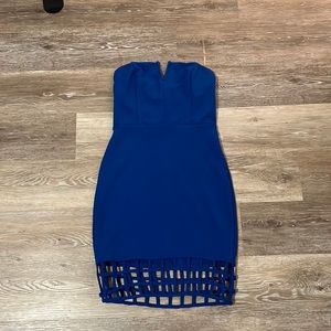 Royal blue mini dress